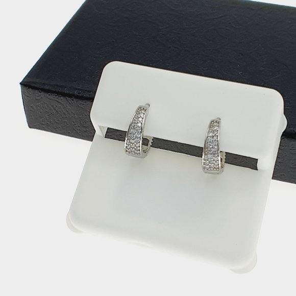 "925 sterling silver luxury CZ earrings for women/girls, Best for RJUS2224 - Picture 10 of 10